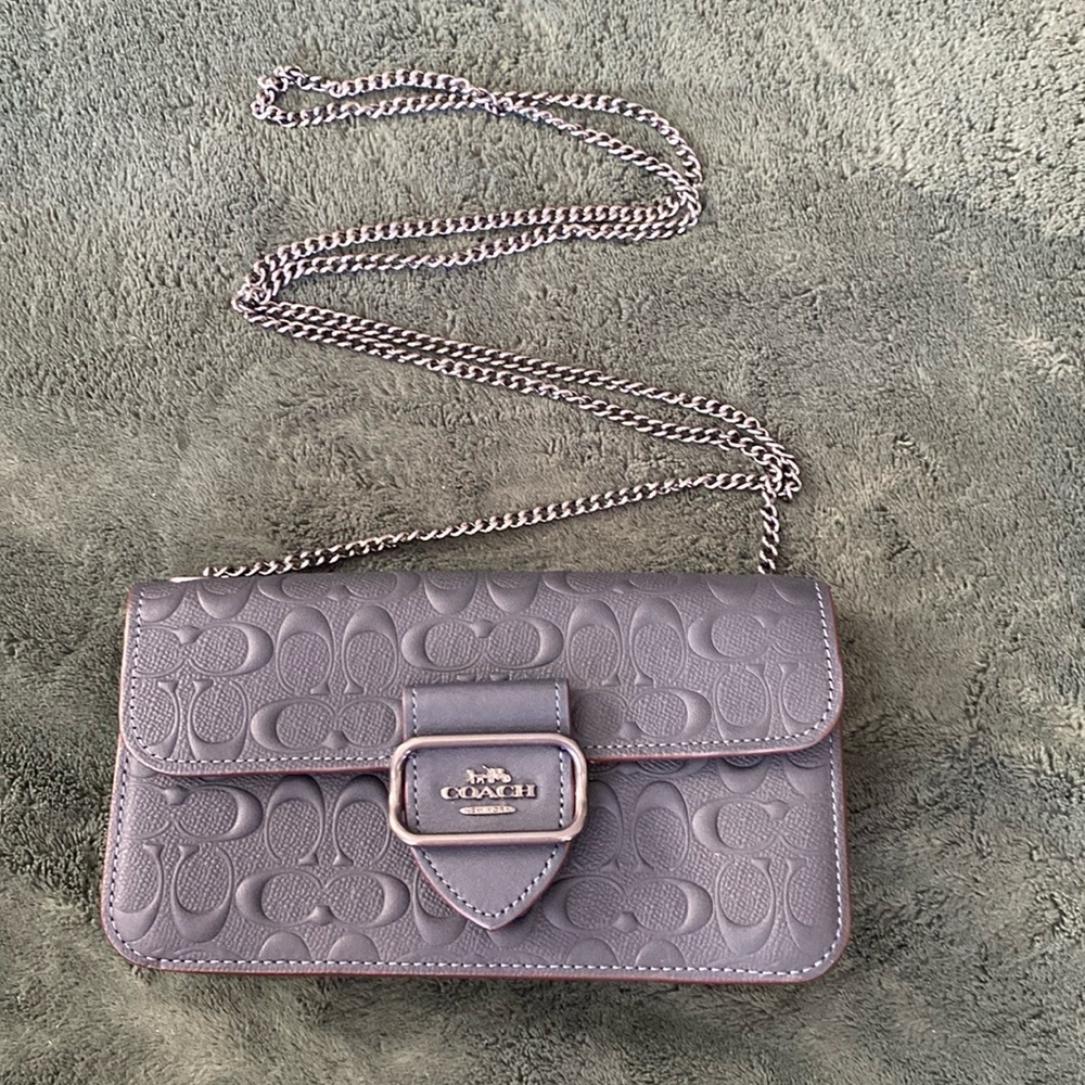 Morgan Crossbody in Embossed Signature Leather - Picture 5 of 10